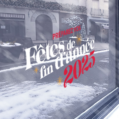 Lettrage et logo pour vitrine