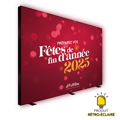 Mur d'image tendu LED avec Jonc PVC