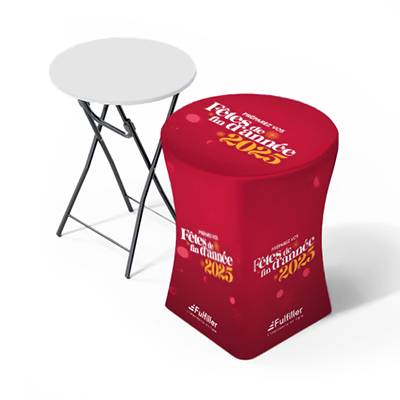 Table haute ronde pliante