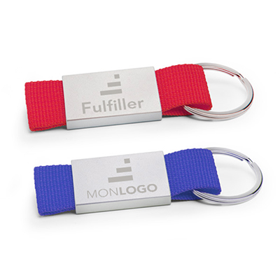 Porte clés tissu et métal