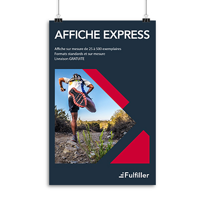 Affiche personnalisée pour vitrine du format A4 au format A0