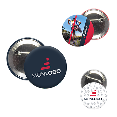 Badge épingle publicitaire