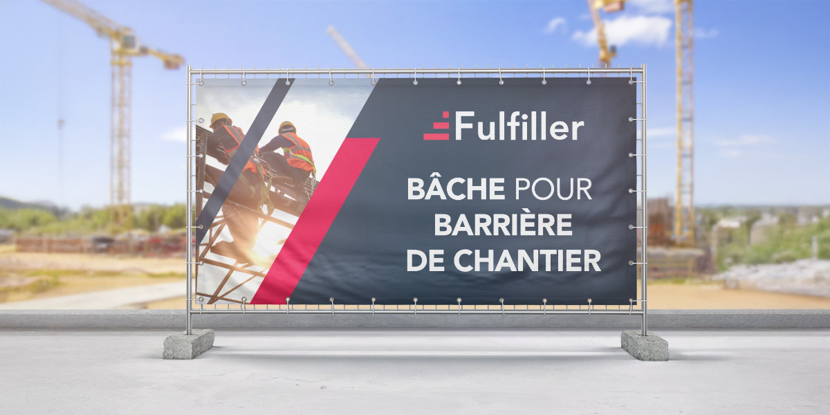 Bâche pour barrière de chantier