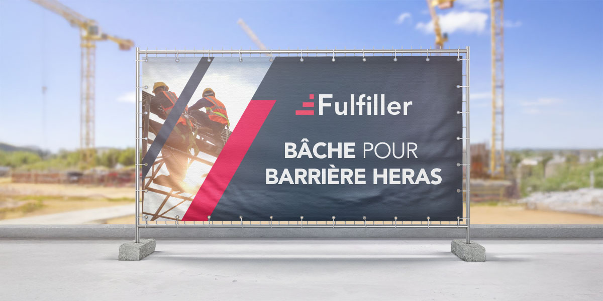 Bâche pour barrière de chantier HERAS