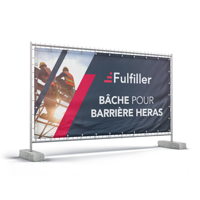 Bâche pour barrière de chantier HERAS