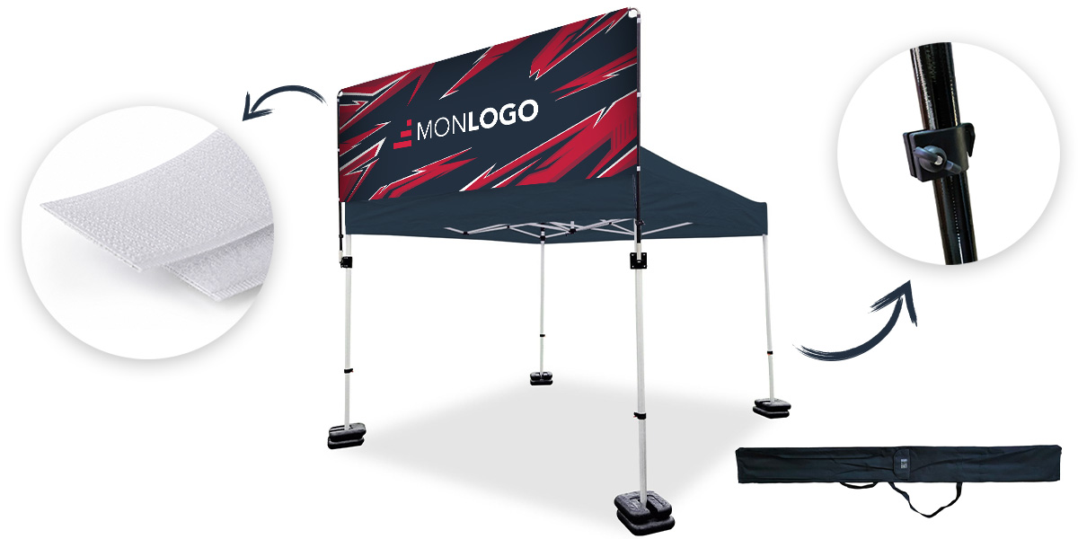 Sky Banner Horizontal pour Tente 3x3