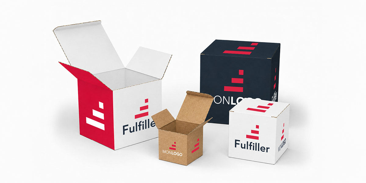 Boîte cube en carton ondulé