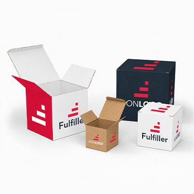 Boîte cube en carton ondulé