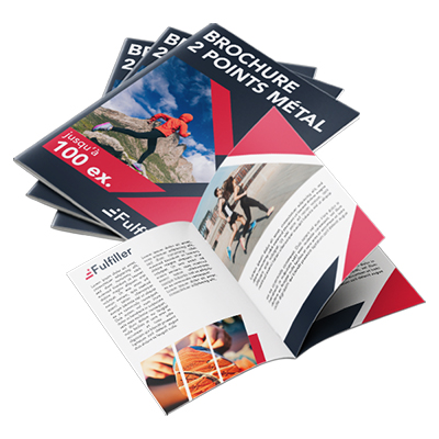 Brochure 2 points métal (Jusqu'à 100 ex)