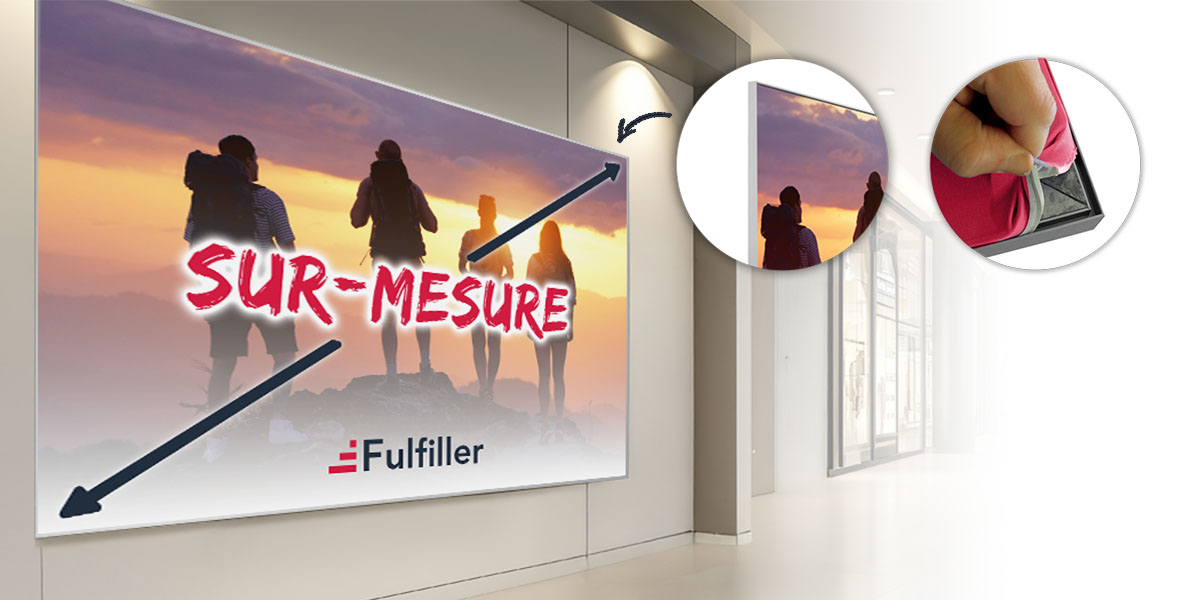 Cadre mural Alu textile tendu sur-mesure