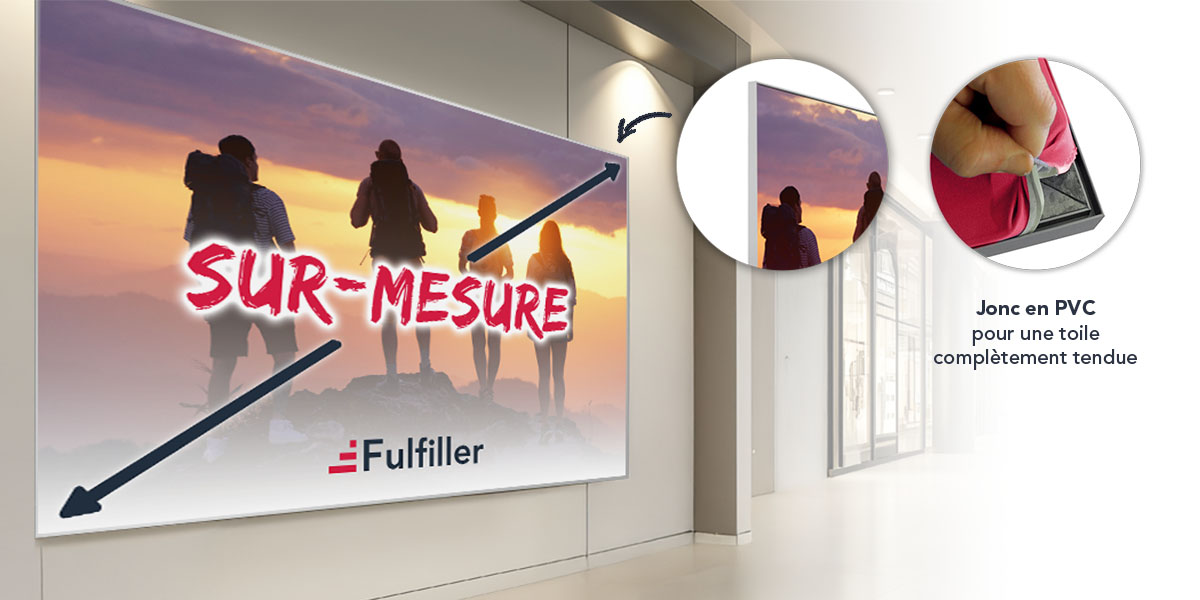 Cadre mural textile tendu sur-mesure