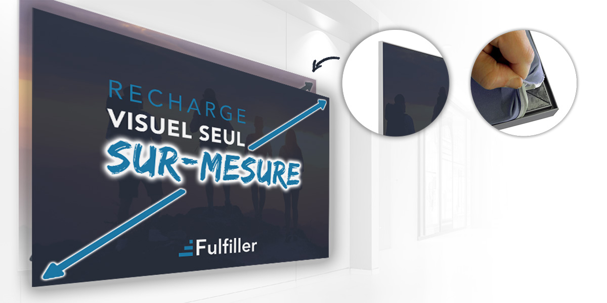 Visuel seul Textile pour cadre Alu mural profilé 20mm