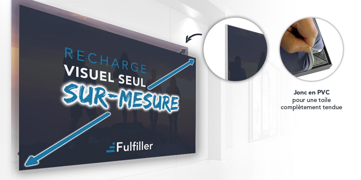 Cadre mural textile tendu sur-mesure