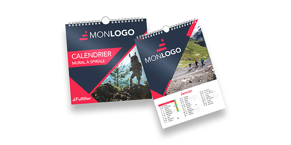 CALENDRIER CARTON SOUPLE, Calendrier 2024 - Agenda 2024 avec votre logo,  objet publicitaire