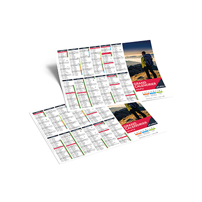 Grand calendrier souple