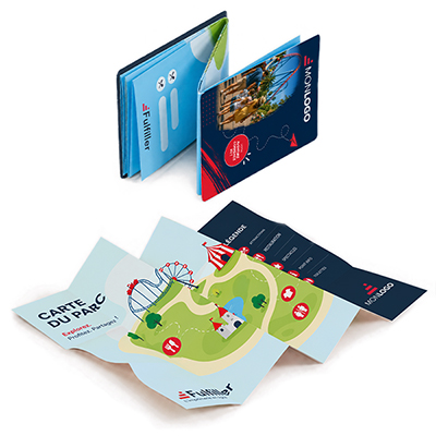 Carte dépliante de poche