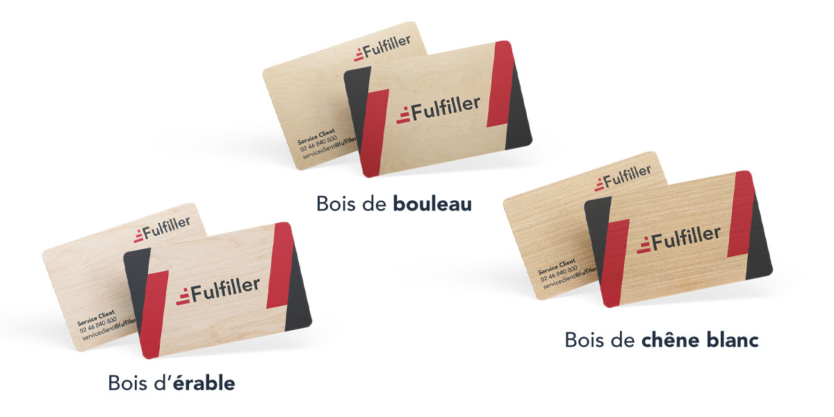 Carte de visite en bois