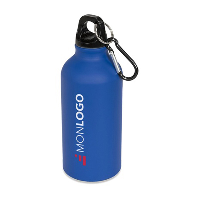 Bouteille sport mat 400ml avec mousqueton Oregon