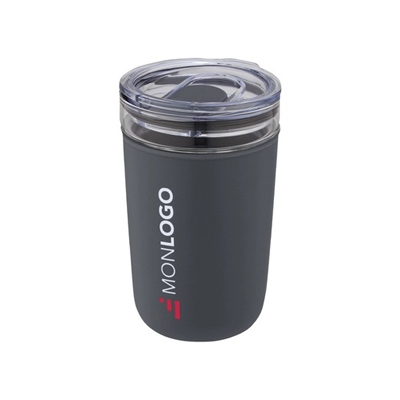 Gobelet en verre Bello de 420 ml avec paroi extérieure en plastique recyclé