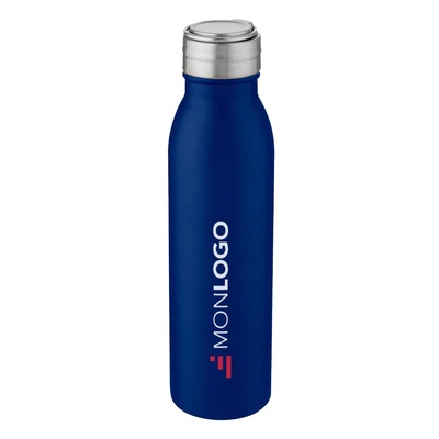 Bouteille de sport Harper 700 ml en acier inoxydable avec boucle métallique