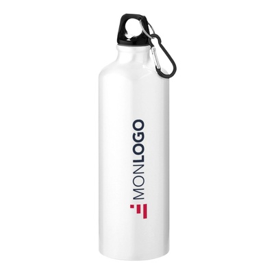 Bouteille d'eau Oregon de 770 ml en aluminium recyclé certifié RCS avec mousqueton