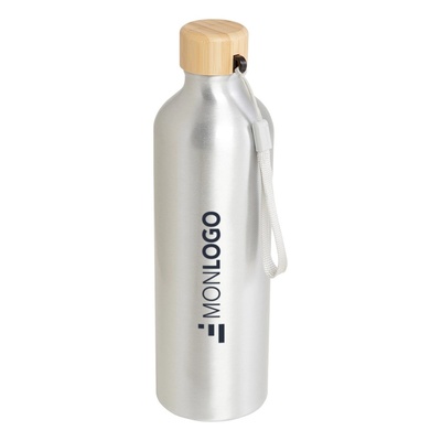 Bouteille d'eau Malpeza de 770 ml en aluminium recyclé certifié RCS