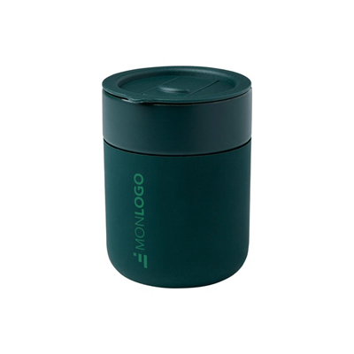 Gobelet en céramique Java de 330 ml avec revêtement en silicone et couvercle en plastique