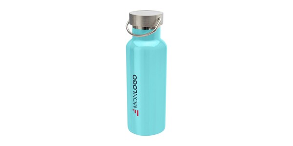 Bouteille eau Thor de 500 ml en acier inoxydable certifié RCS
