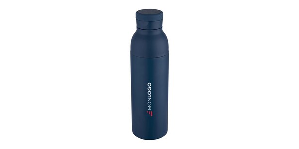 Bouteille avec isolation sous vide Illuminate double paroi de 650 ml en acier inoxydable recyclé certifié RCS