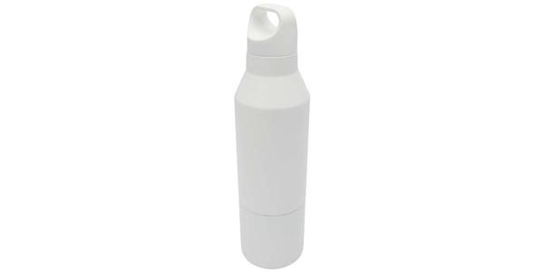 Bouteille isotherme Odessy de 600 ml en acier inoxydable recyclé RCS avec gobelet de 300 ml