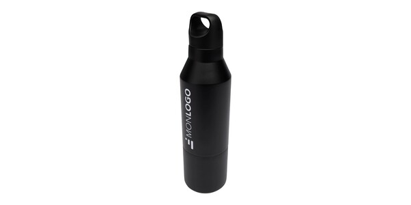 Bouteille isotherme Odessy de 600 ml en acier inoxydable recyclé RCS avec gobelet de 300 ml