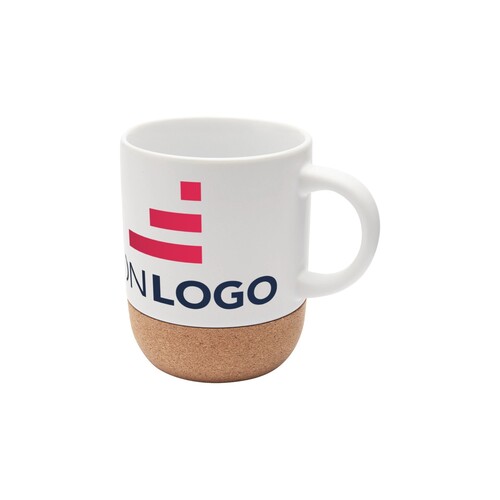 Mug Billie en céramique pour sublimation de 300 ml avec détails en liège