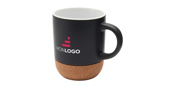 Mug Billie en céramique de 300 ml avec détails en liège et finition matte