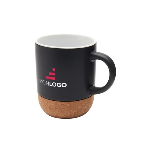 Mug Billie en céramique de 300 ml avec détails en liège et finition matte