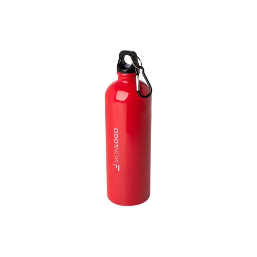 Bouteille d'eau Oregon de 750 ml simple paroi en acier recyclé certifié RCS avec mousqueton