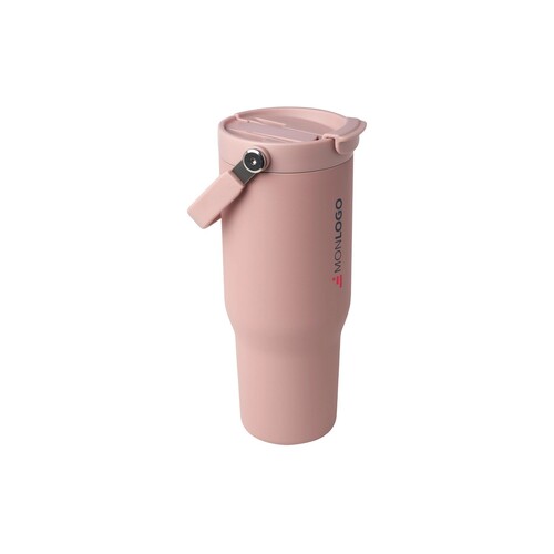 Gobelet avec isolation sous vide Bronx en cuivre et acier inoxydable recyclé certifié RCS Bronx de 900 ml avec couvercle à double fonction