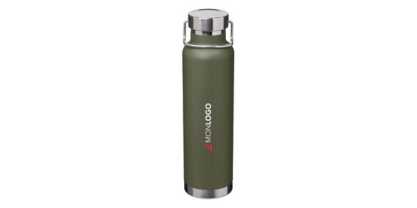Bouteille avec isolation sous vide Astra de 650 ml en cuivre et acier inoxydable recyclé certifié RCS 