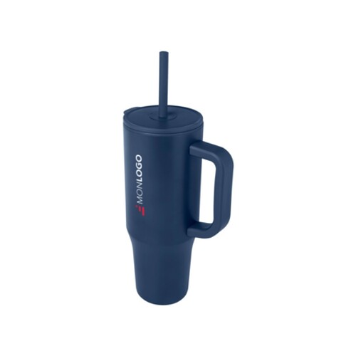 Gobelet isotherme Brady 900 ml certifié RCS avec paille en silicone