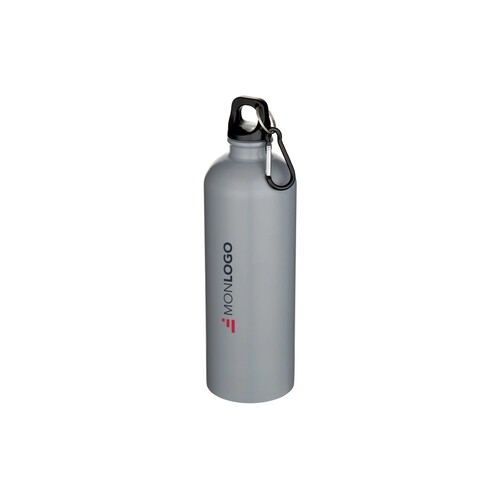Bouteille d’eau Oregon de 750 ml en acier inoxydable à simple paroi certifiée RCS, recyclé mat avec mousqueton