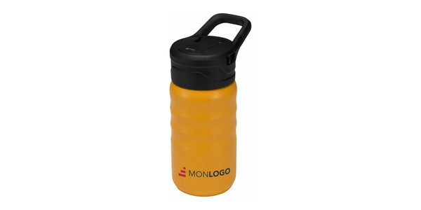 Gourde de sport Knox 350 ml en acier inoxydable à double paroi recyclé RCS avec paille rabattable