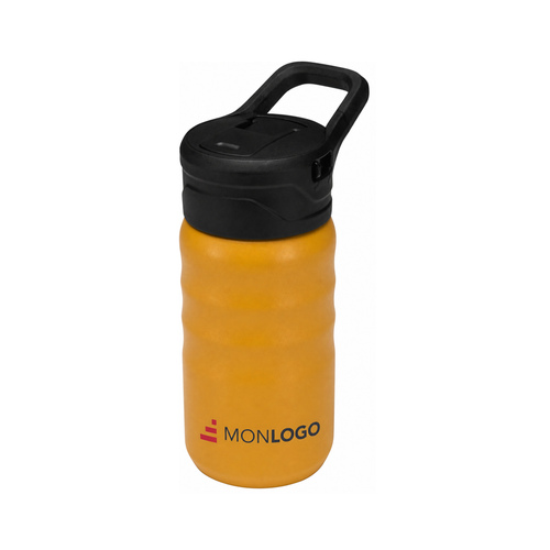 Gourde de sport Knox 350 ml en acier inoxydable à double paroi recyclé RCS avec paille rabattable