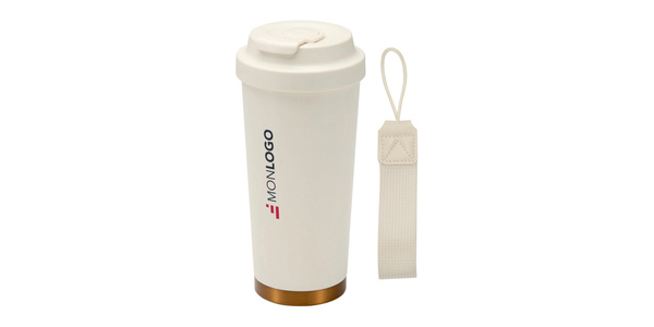 Gobelet isotherme à double paroi en acier inoxydable recyclé RCS Hampton, 480 ml