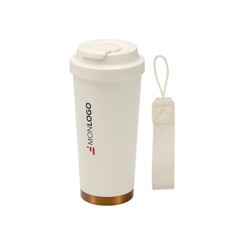 Gobelet isotherme à double paroi en acier inoxydable recyclé RCS Hampton, 480 ml