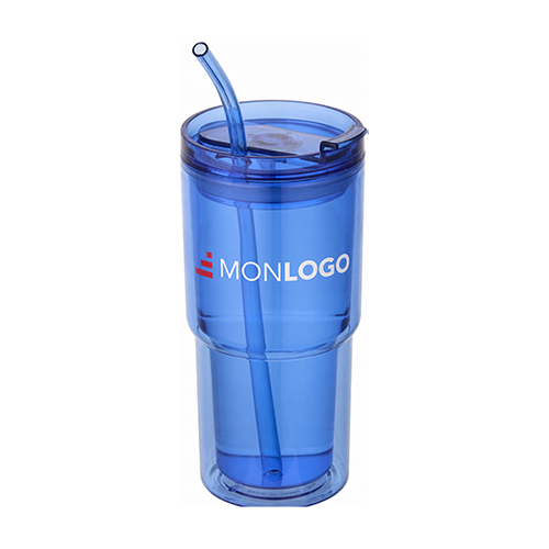 Gobelet en plastique à double paroi Archer de 480 ml