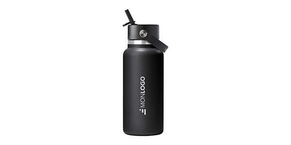 Gourde isotherme en acier inoxydable Hydro Flask à large goulot, d'une contenance de 946 ml, avec bouchon à paille