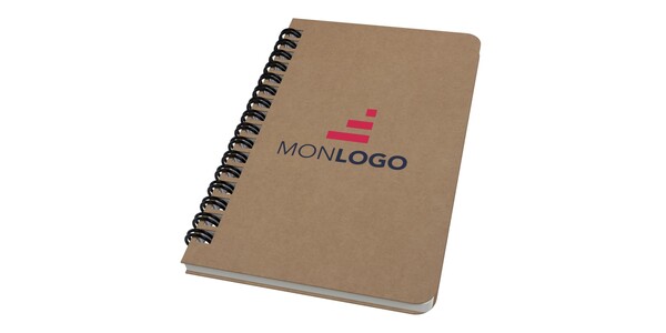 Carnet Cobble A6 à spirales en carton recyclé avec papier de pierre