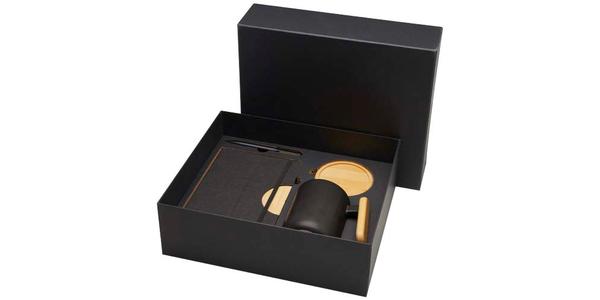 Coffret cadeau Laura avec carnet à couverture rigide A5 et stylo bille (encre noire)