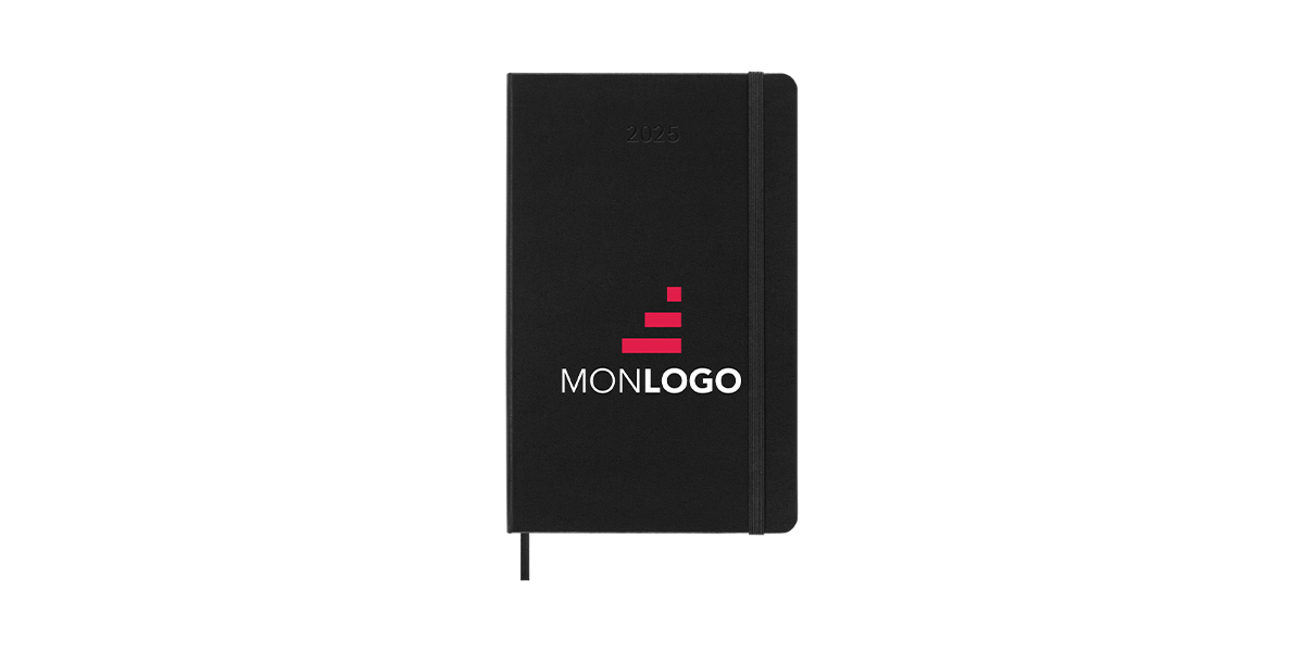 Agenda L vertical 12 mois Moleskine à couverture rigide