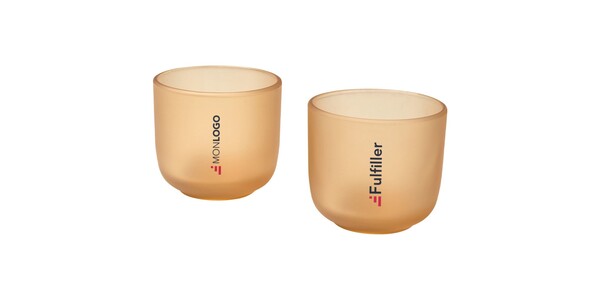 Gobelets en verre Male de 200 ml - lot de 2 en finition mate