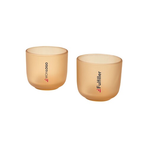 Gobelets en verre Male de 200 ml - lot de 2 en finition mate